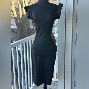 Black Dress with Cut Out Sides